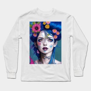 Beautiful Floral Snow White Long Sleeve T-Shirt